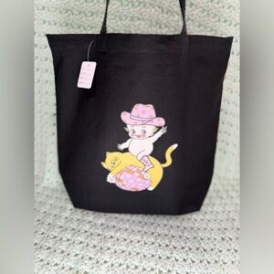 Large Tote Bag: Cowgirl Cutie